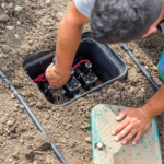 Settings drip irrigation valve box with valves